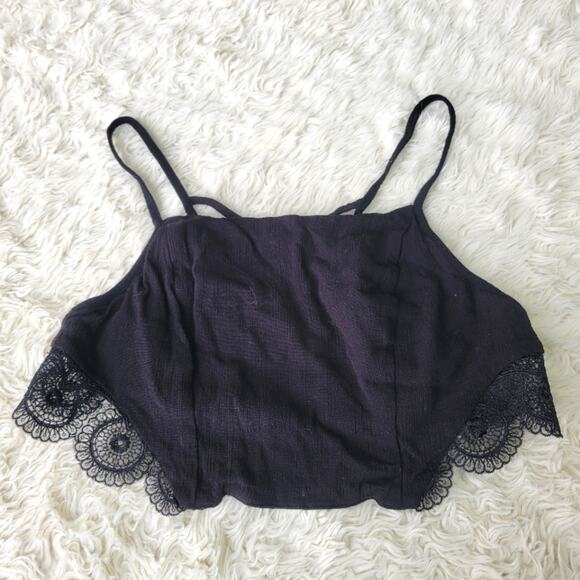 Free People Open Back Bralette Crop Top small - Picture 2 of 8